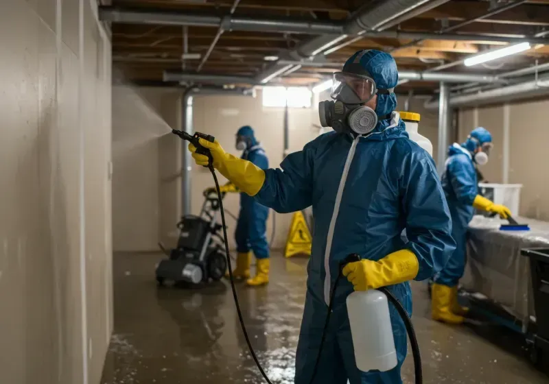 Basement Sanitization and Antimicrobial Treatment process in Decatur, AL