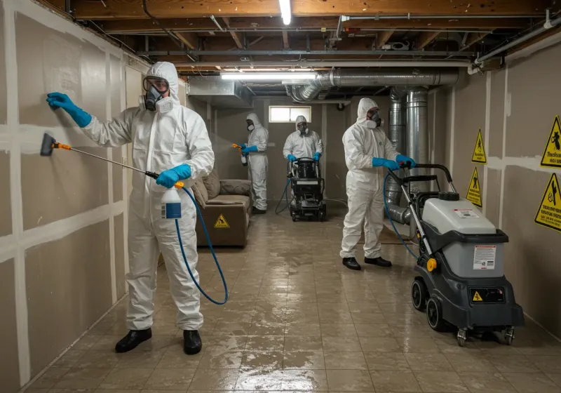 Basement Moisture Removal and Structural Drying process in Decatur, AL